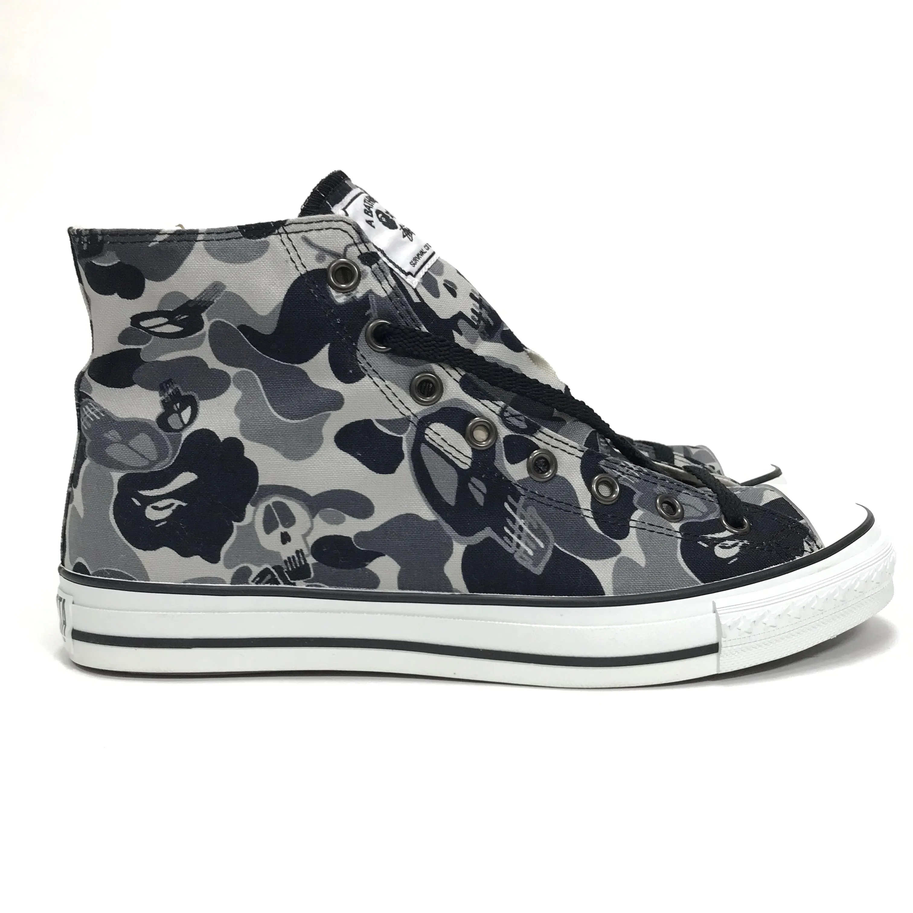 [11] DS! A Bathing Ape x Stussy Bape Sta 'Chuck Taylor' Hi Top Shoes