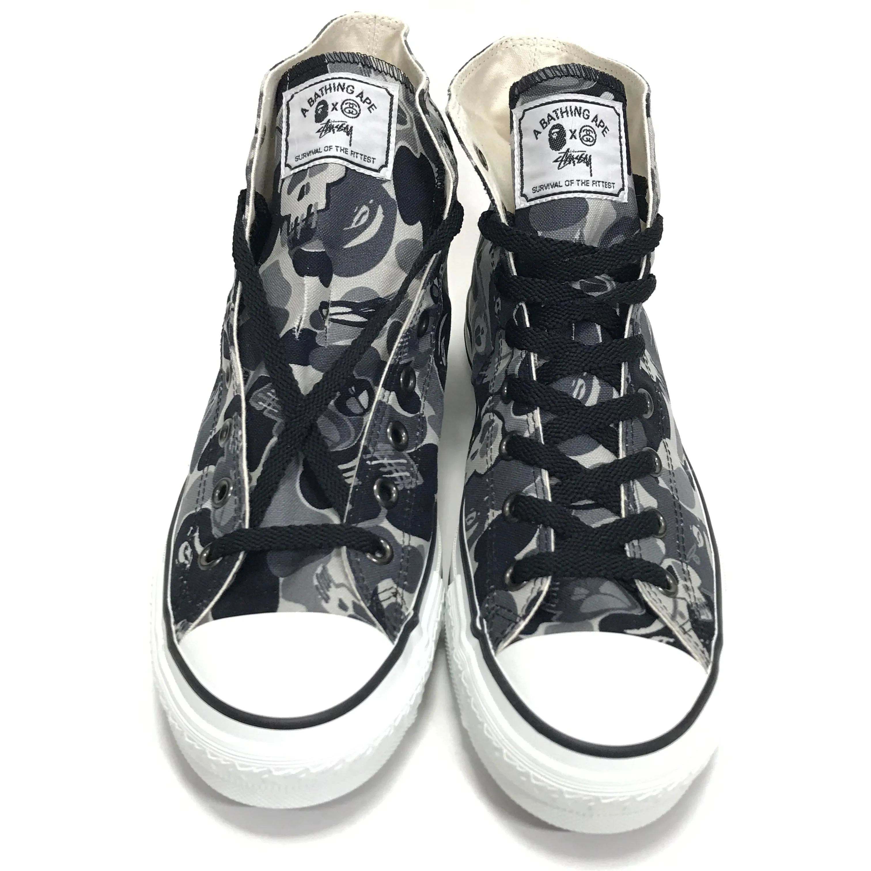 [11] DS! A Bathing Ape x Stussy Bape Sta 'Chuck Taylor' Hi Top Shoes