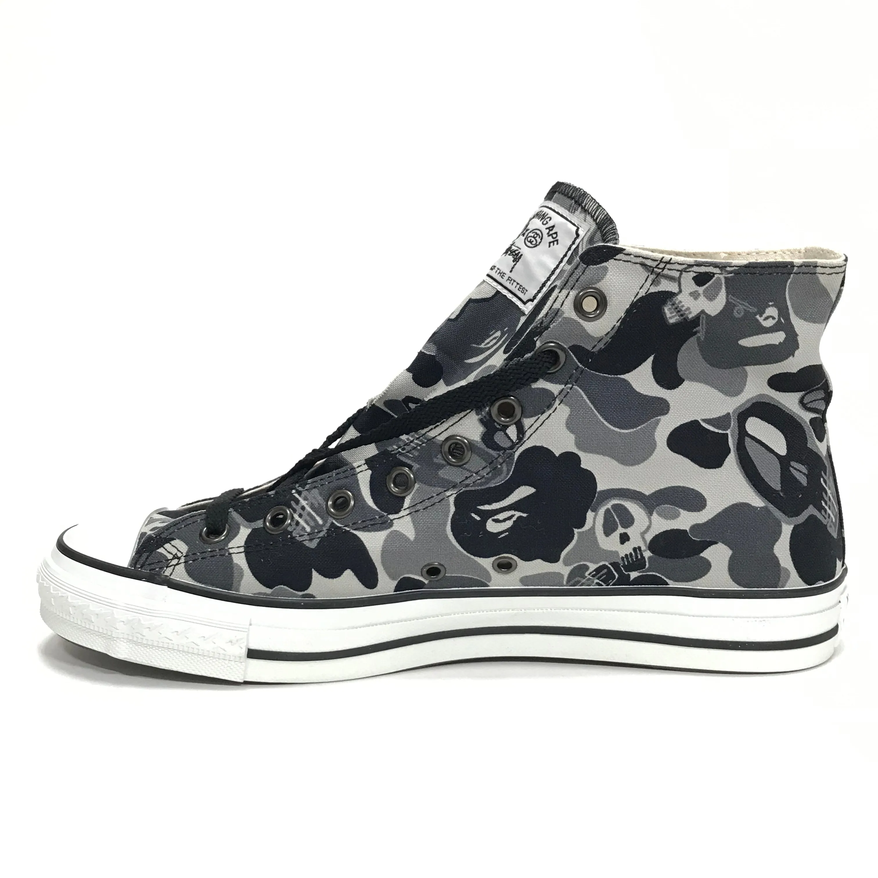 [11] DS! A Bathing Ape x Stussy Bape Sta 'Chuck Taylor' Hi Top Shoes