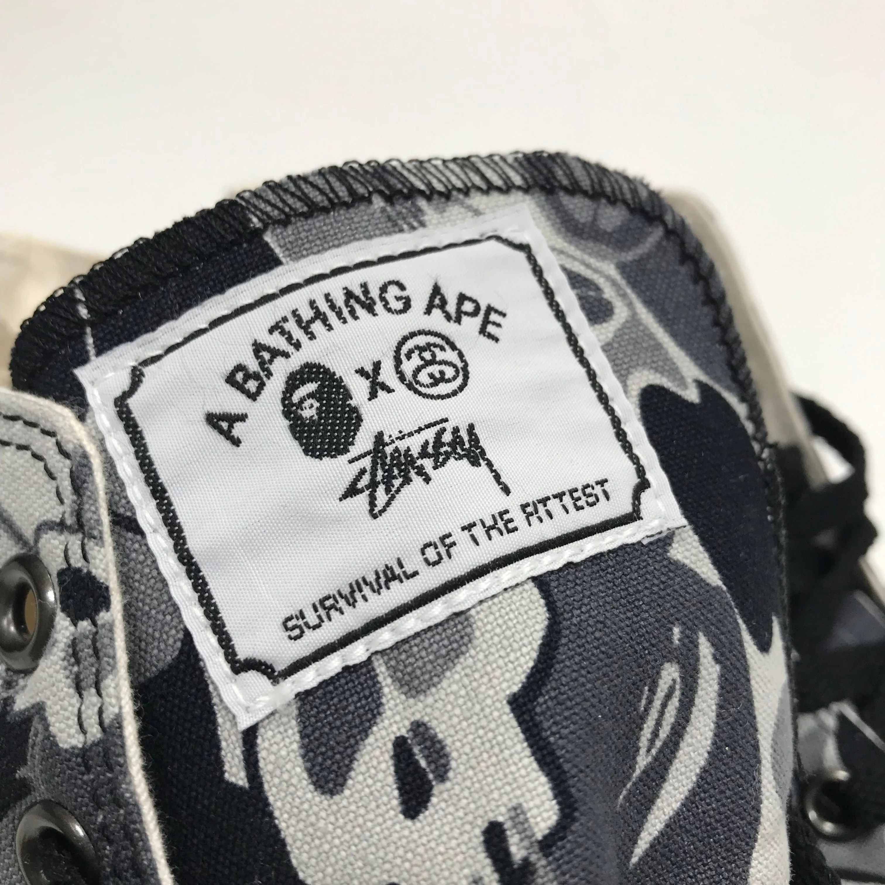 [11] DS! A Bathing Ape x Stussy Bape Sta 'Chuck Taylor' Hi Top Shoes
