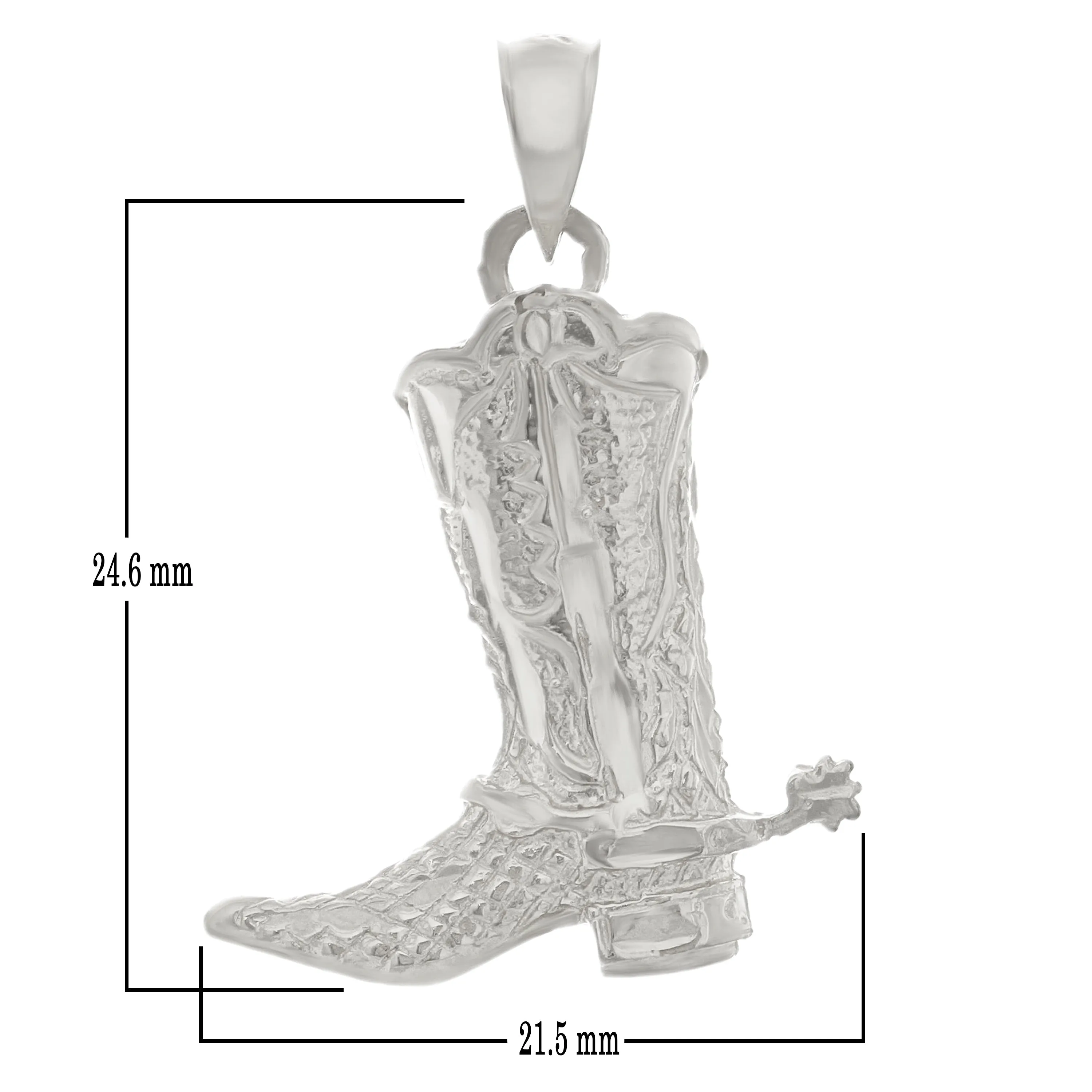 14k Yellow White or Rose Gold Rodeo Horse Cowgirl Cowboy Boots Pendant