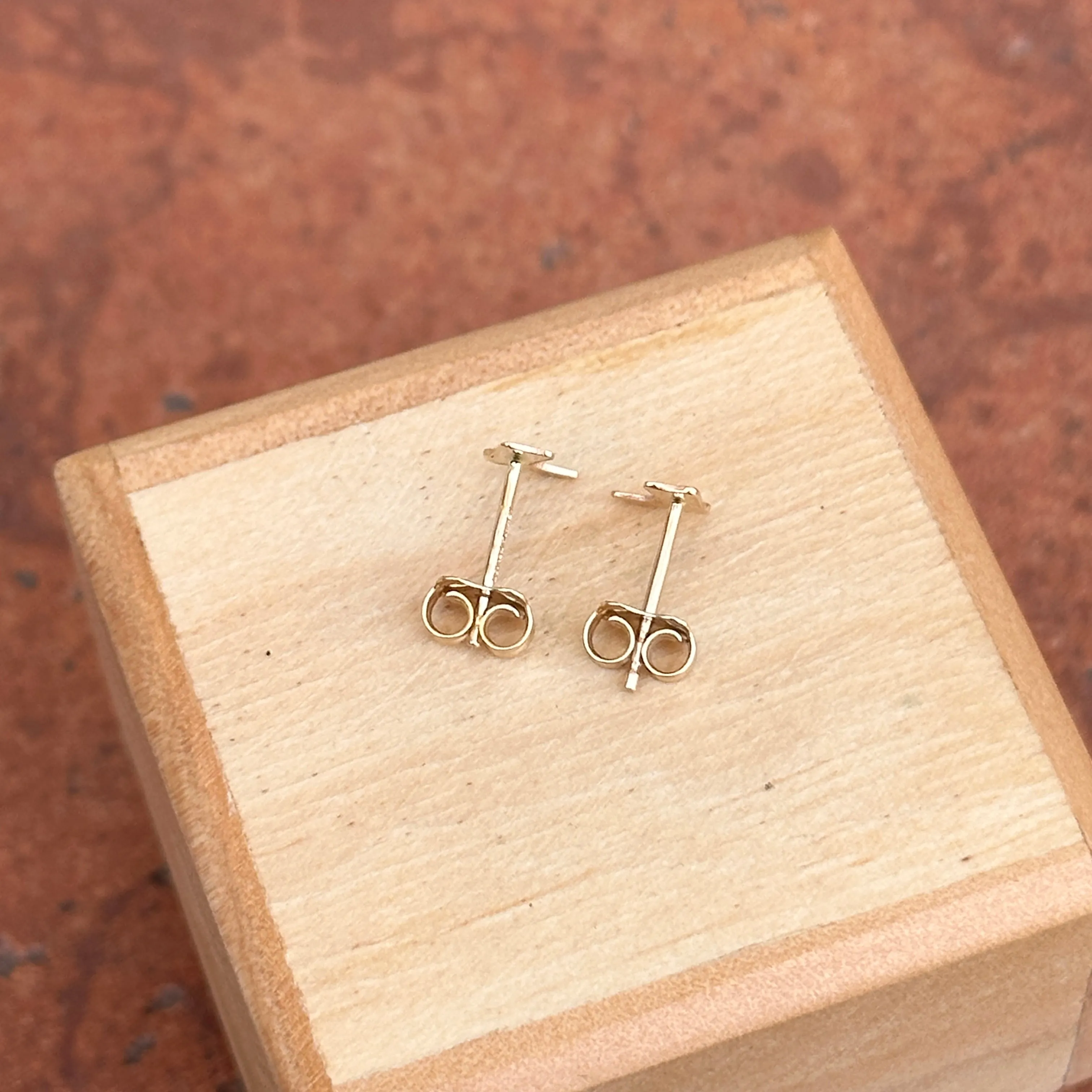 14KT Yellow Gold Mini Cowboy Boots Stud Earrings