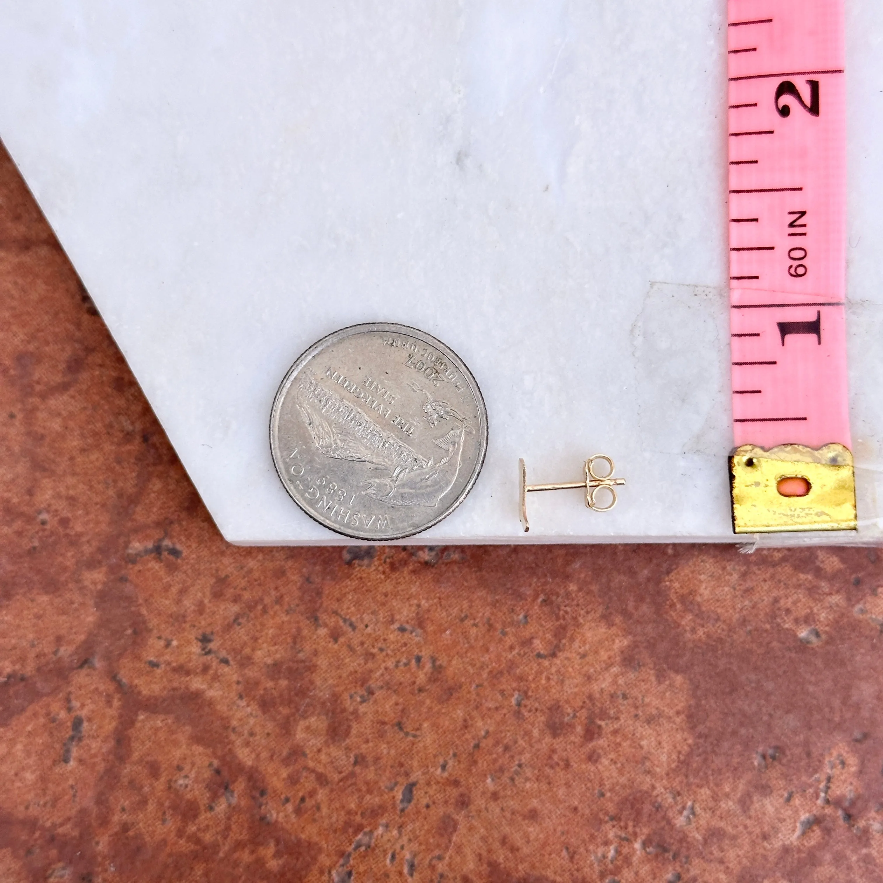 14KT Yellow Gold Mini Cowboy Boots Stud Earrings