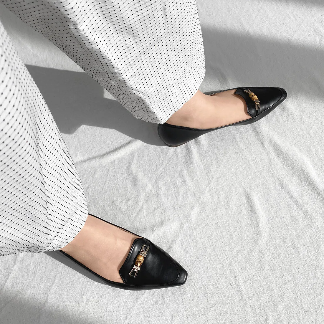 25%OFF: 2024SS: Bamboo Bit Loafers (m18003) Black