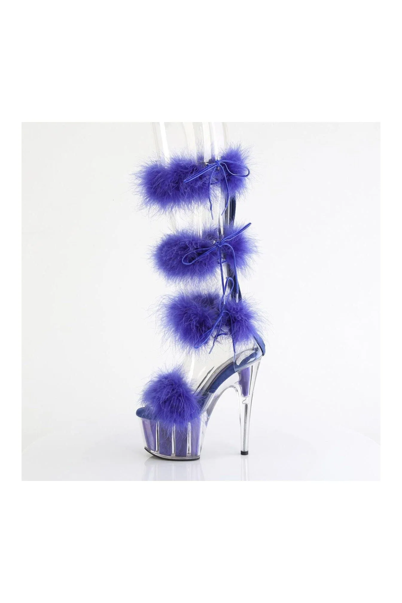 ADORE-728F Clear Marabou Sandal
