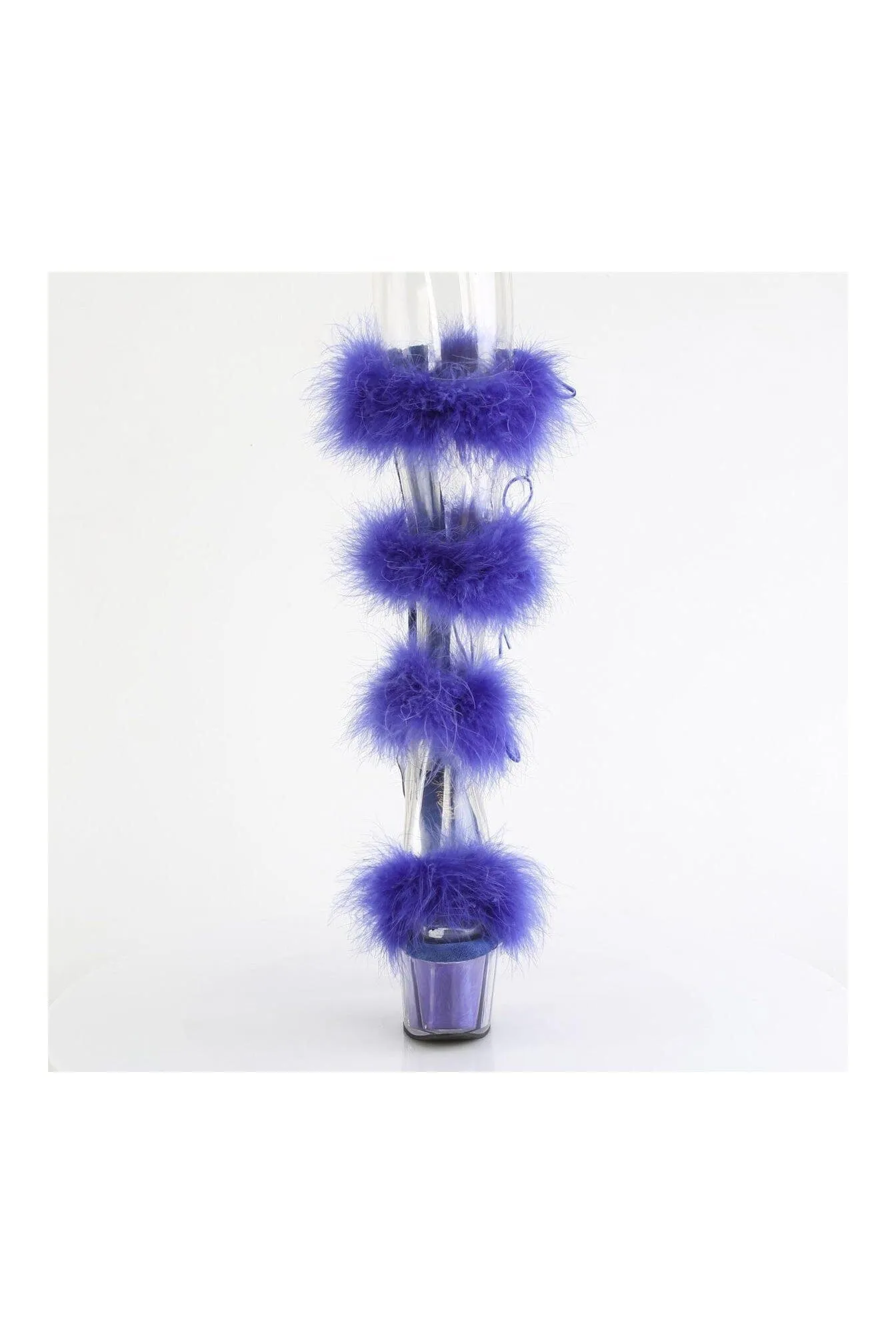ADORE-728F Clear Marabou Sandal
