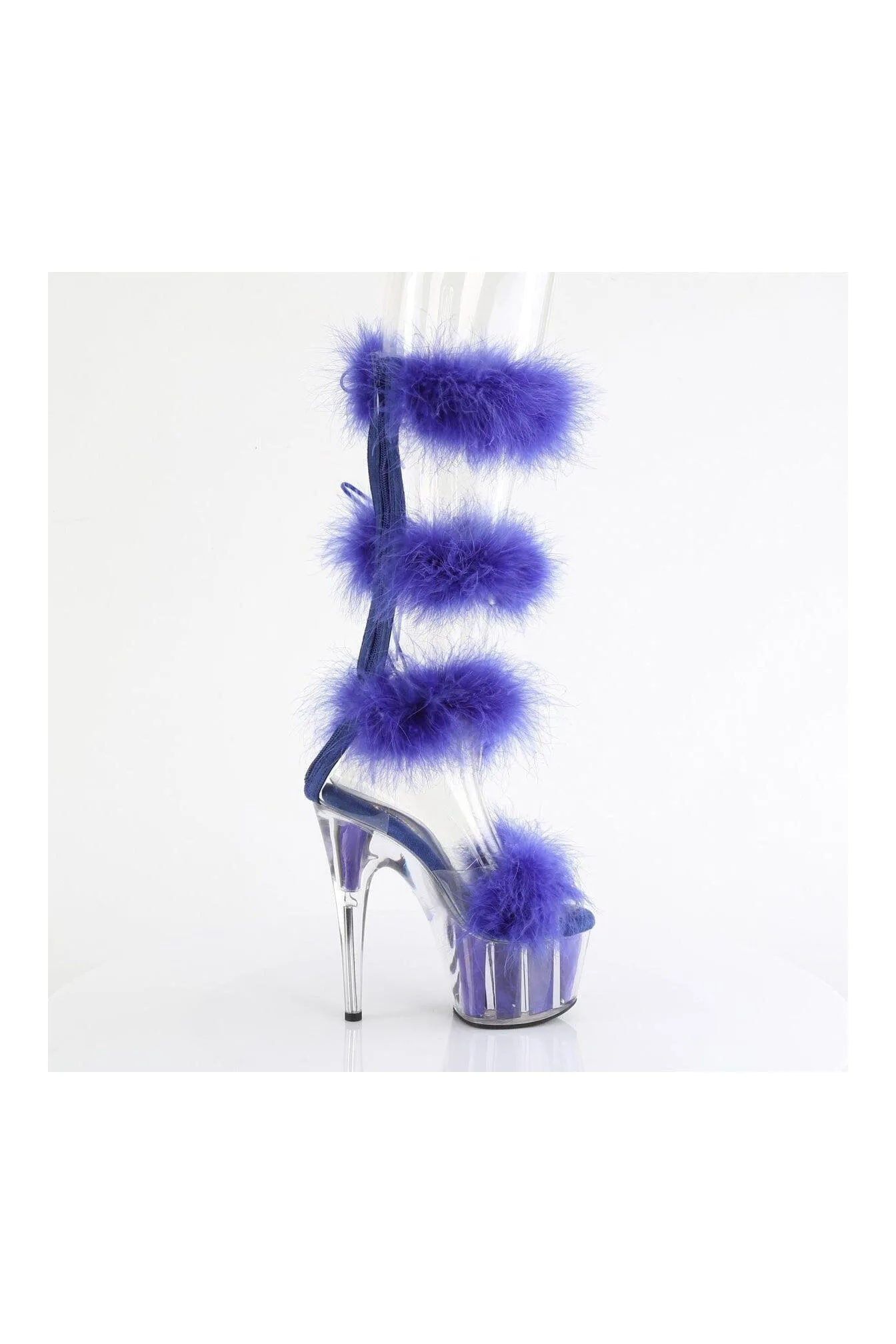 ADORE-728F Clear Marabou Sandal