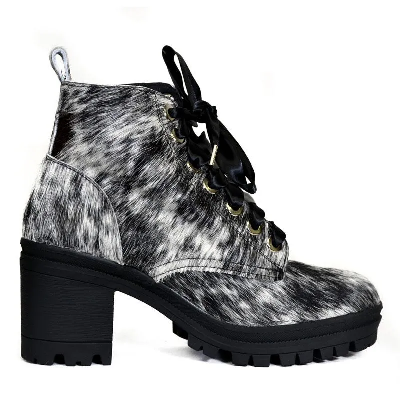 ALONDRA Cowhair Combat Boot - Wholesale
