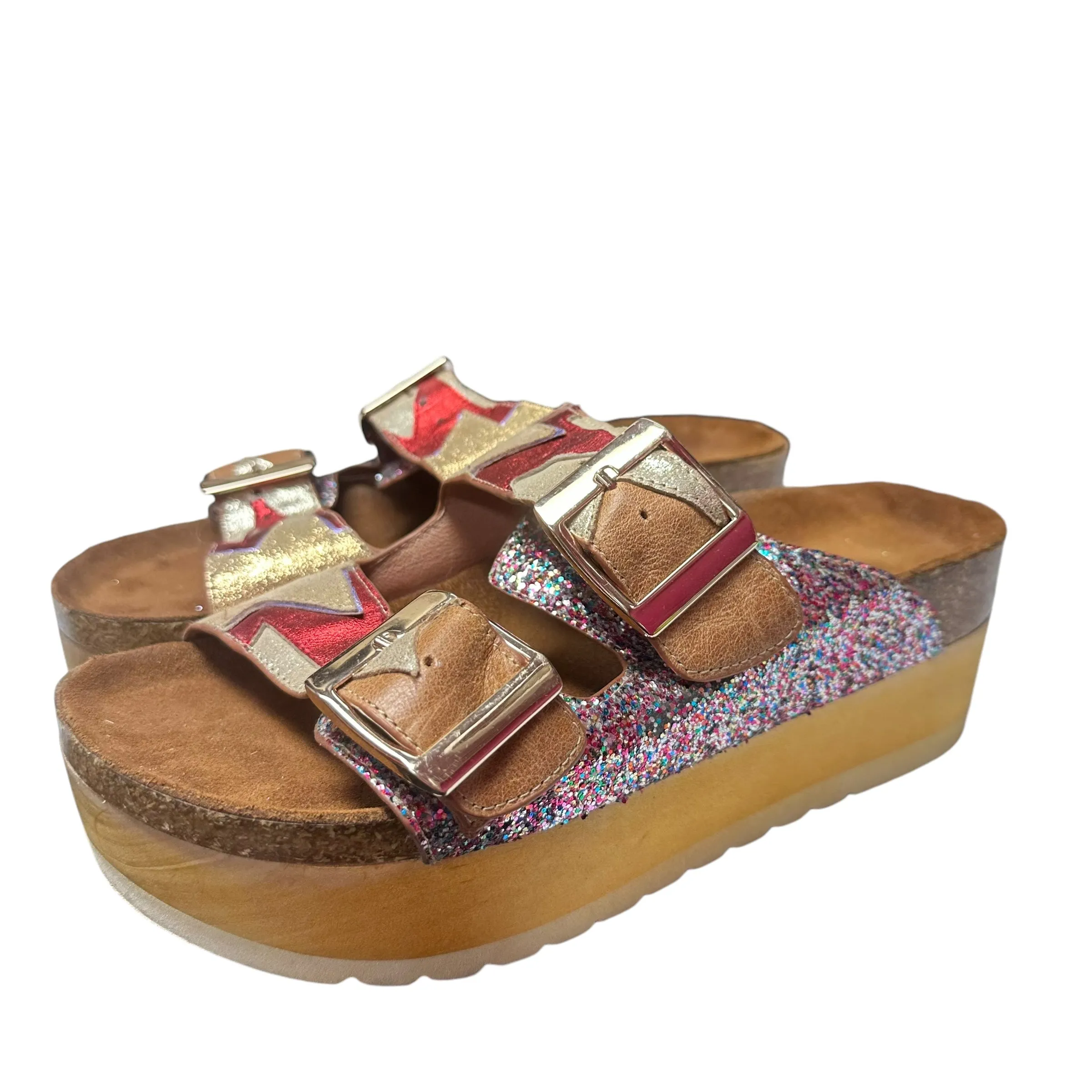 ANTHROPOLOGIE BIBI LOU PLATFORM SANDALS - SZ 8 - 100