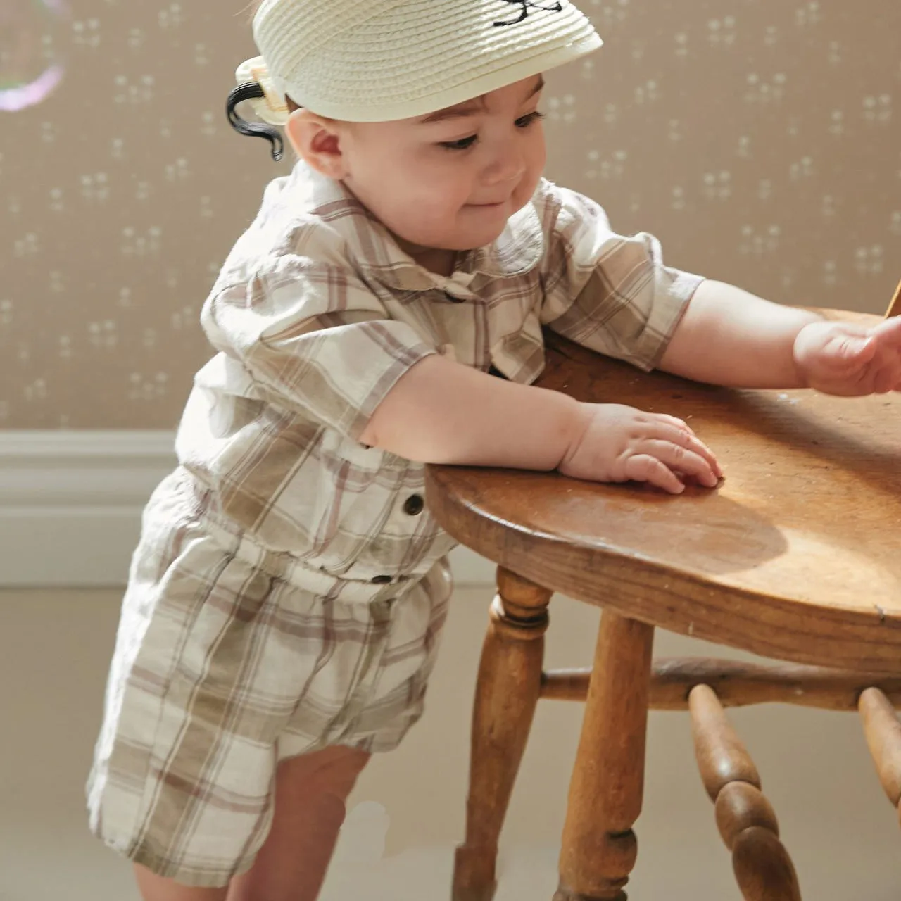 Baby Summer Shirt and Bottom Set - Plaid Set