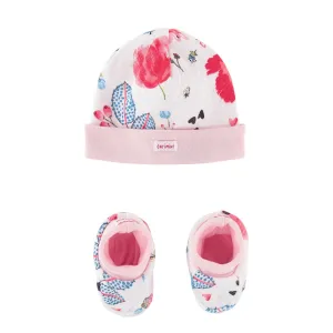 Bonnet   Printed Slippers Set