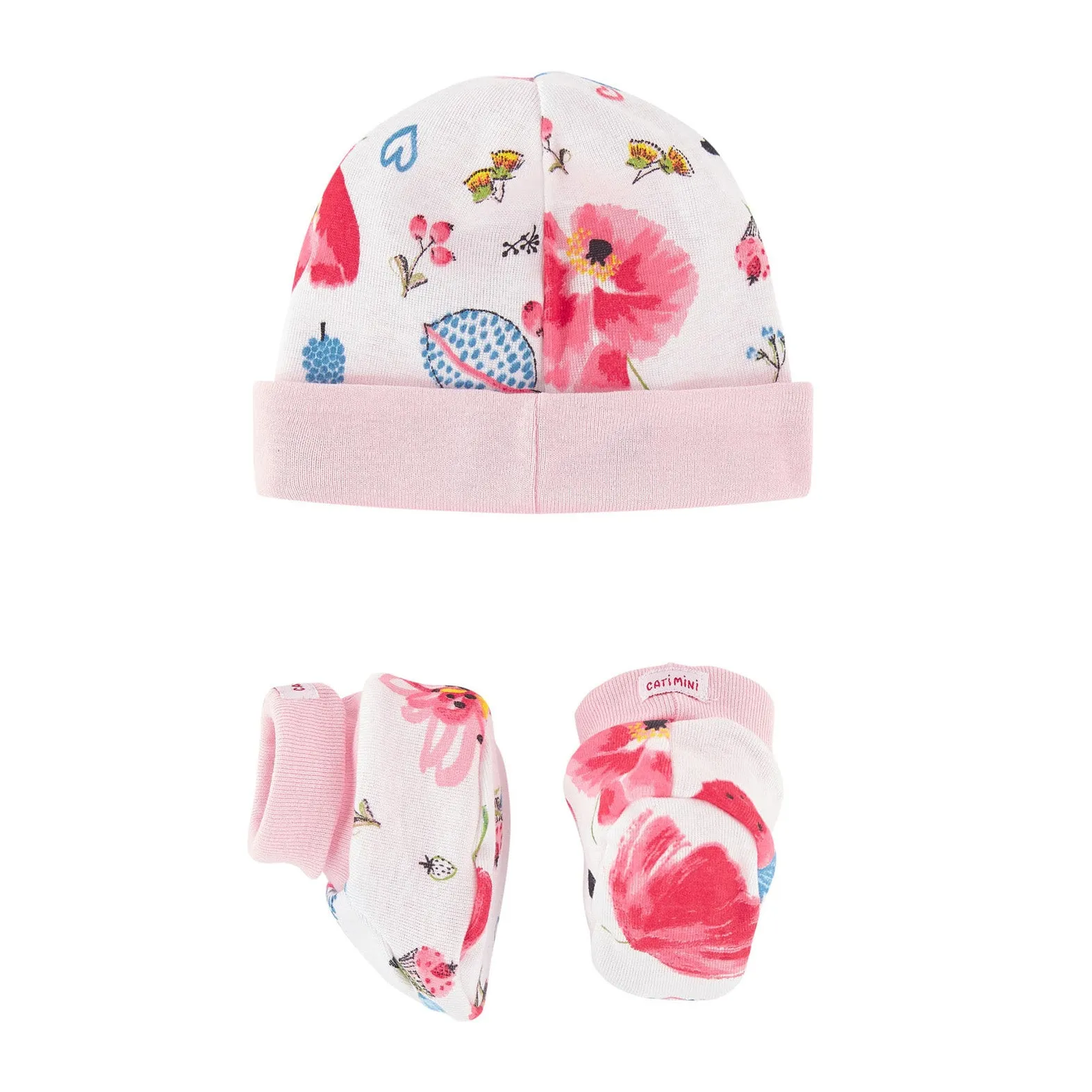 Bonnet   Printed Slippers Set