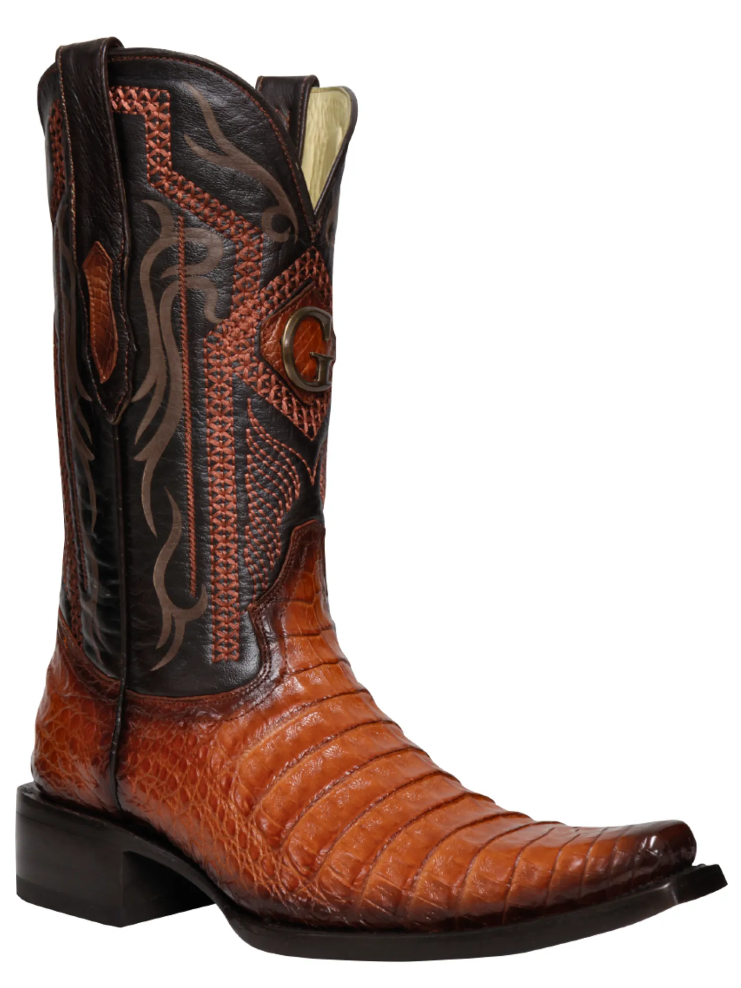 Botas Vaqueras Exoticas de Caiman Belly Original para Hombre 'El General' - ID: 45080