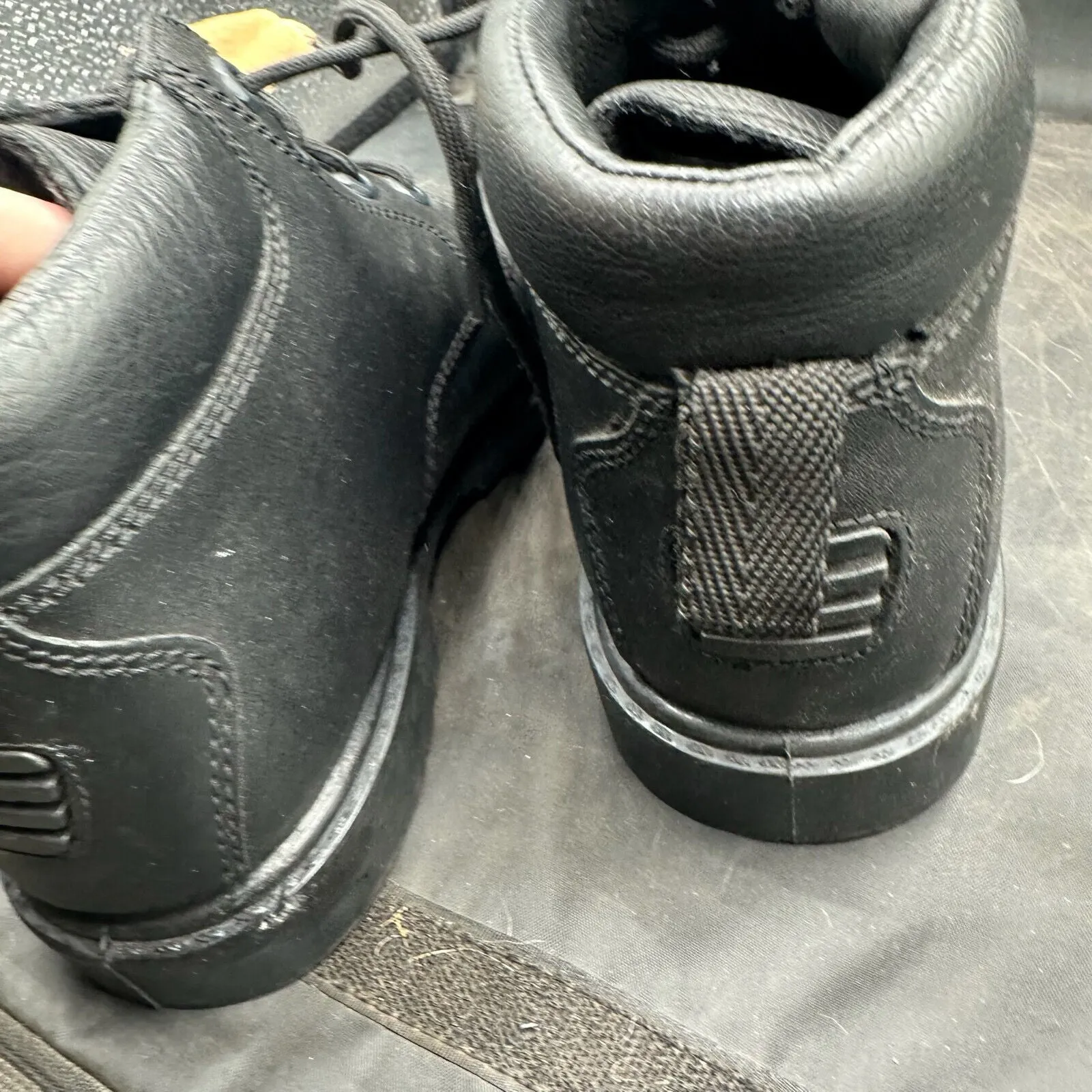 British Army Black Leather Army Combat Boots - Size UK 6M