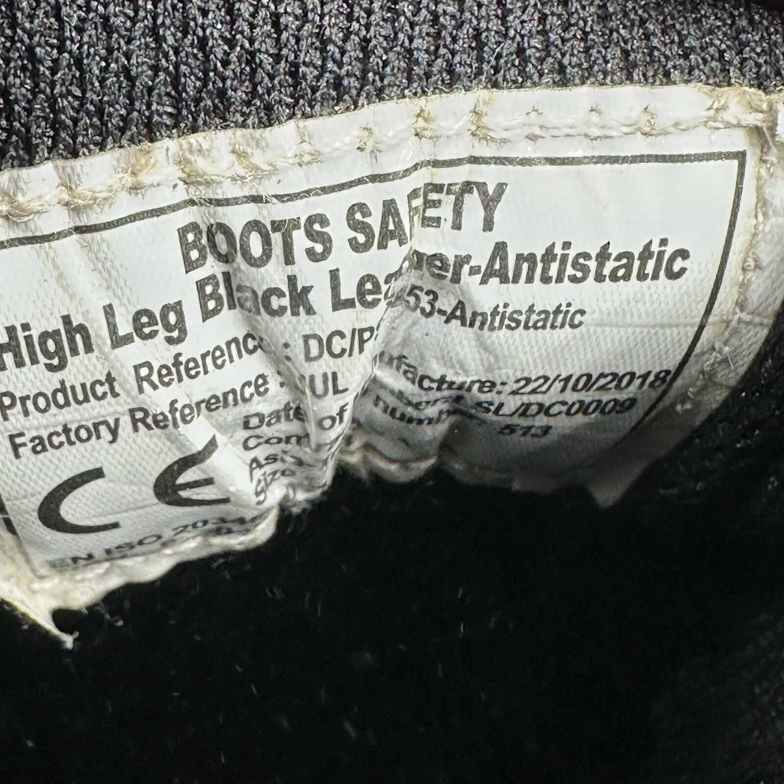 British Army Black Leather Army High Leg Combat Boots - Size UK 7M