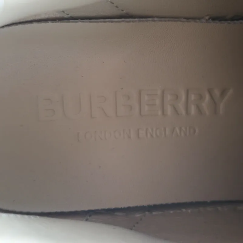 Burberry Vintage Check and Leather Low Top Sneakers Archive Beige Size 35.5