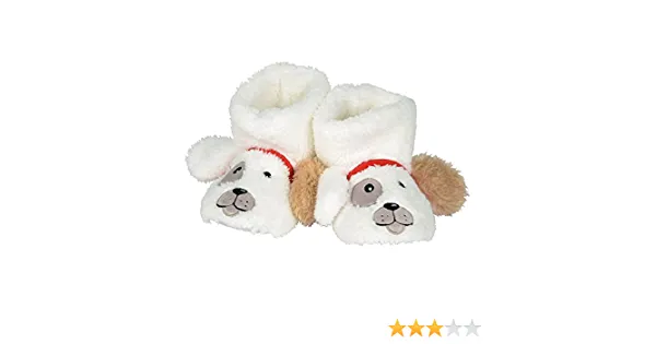Child Puppy Fuzzy Slippers, Size Medium 9-10