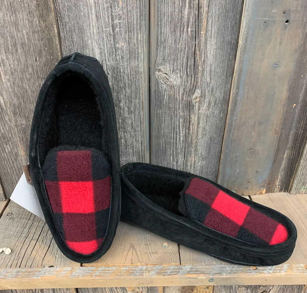 CL60633BLM Lined Slippers Padded Sole Black/Polar