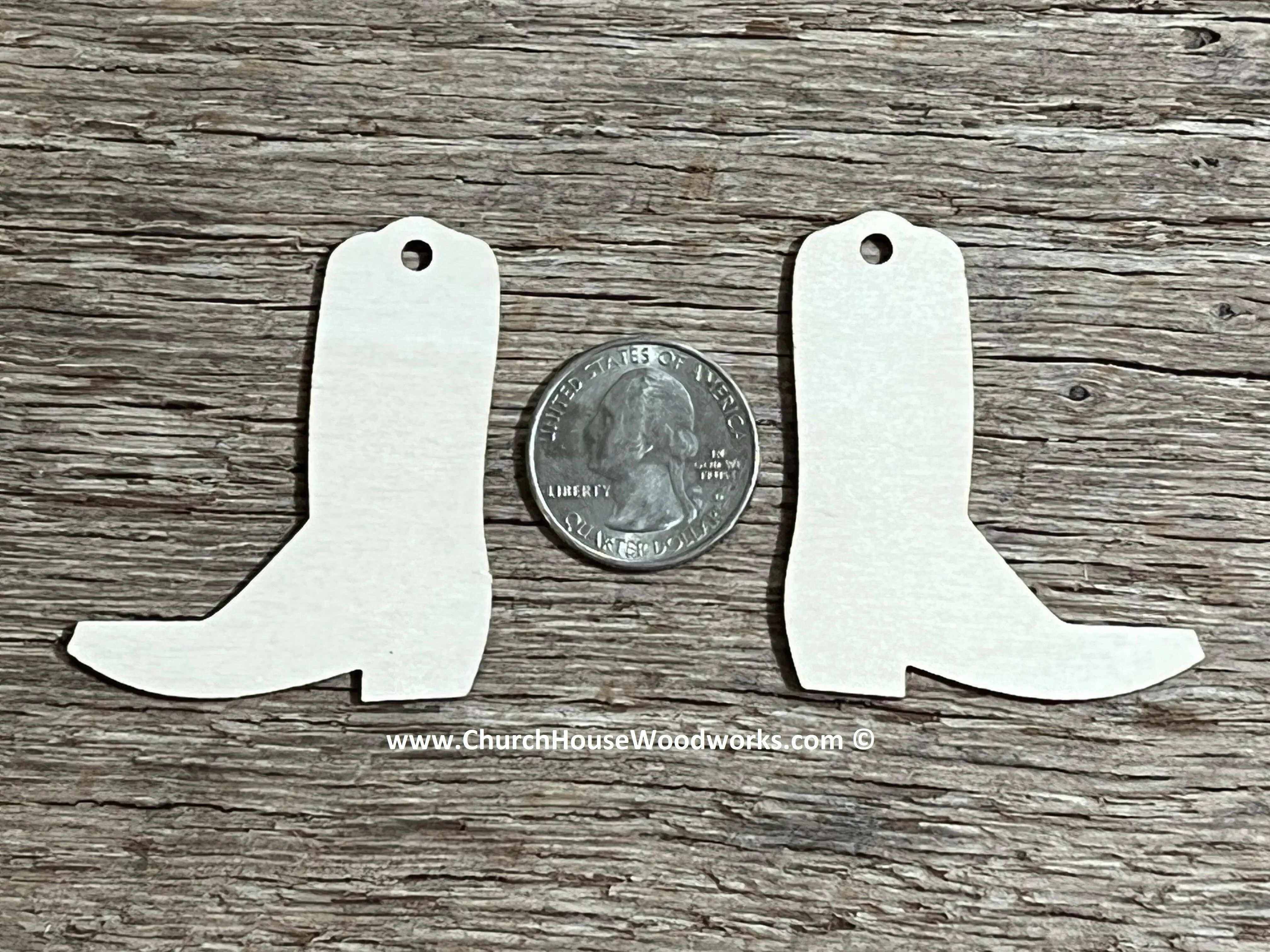 Cowboy Boot Earring Blanks 25 QTY -2 inch