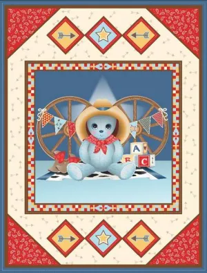 Cowboy Bunny Pre-quilted Panel 06