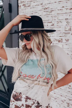 Cowboy Neon Sign Graphic Tee