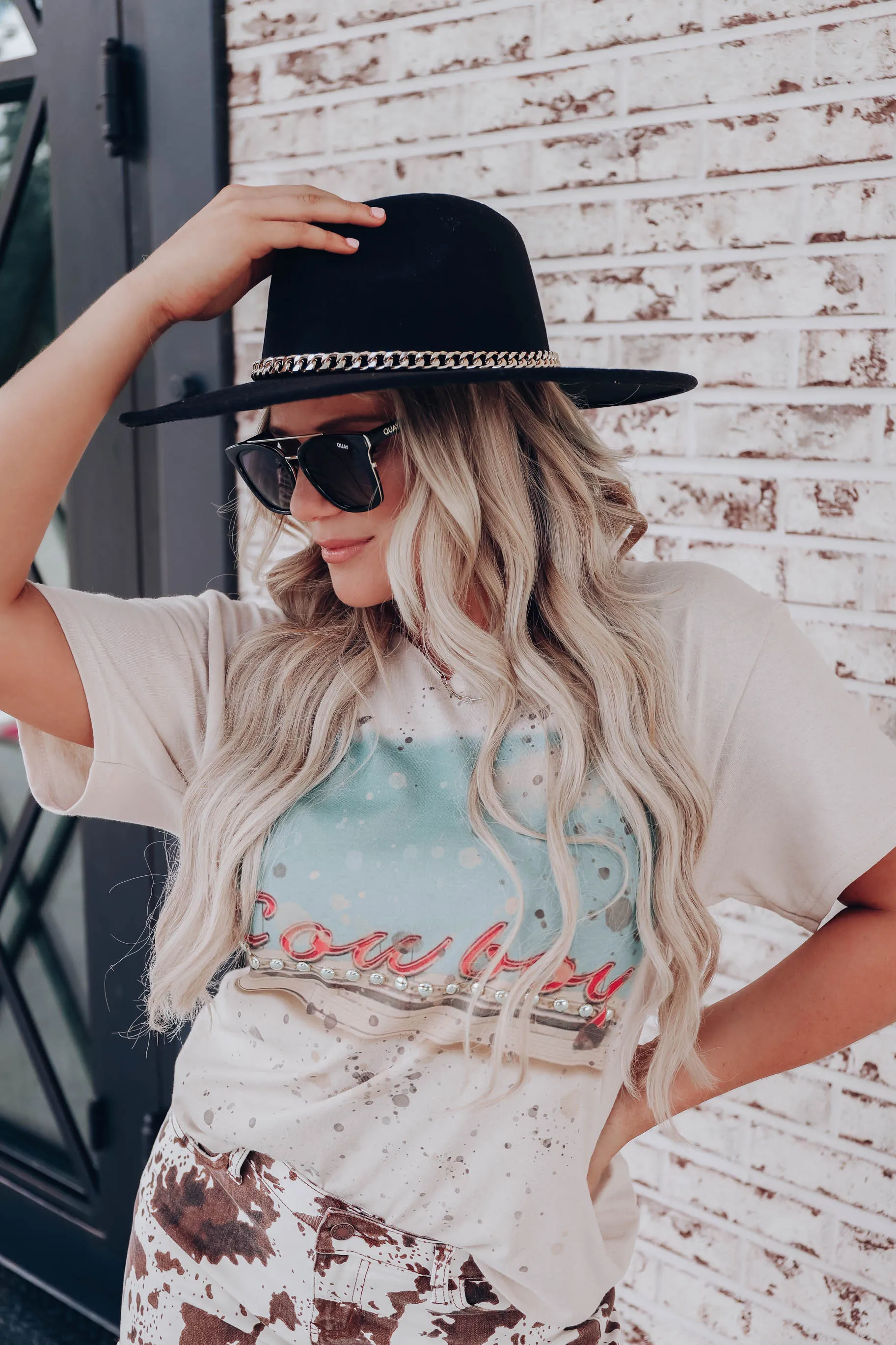 Cowboy Neon Sign Graphic Tee