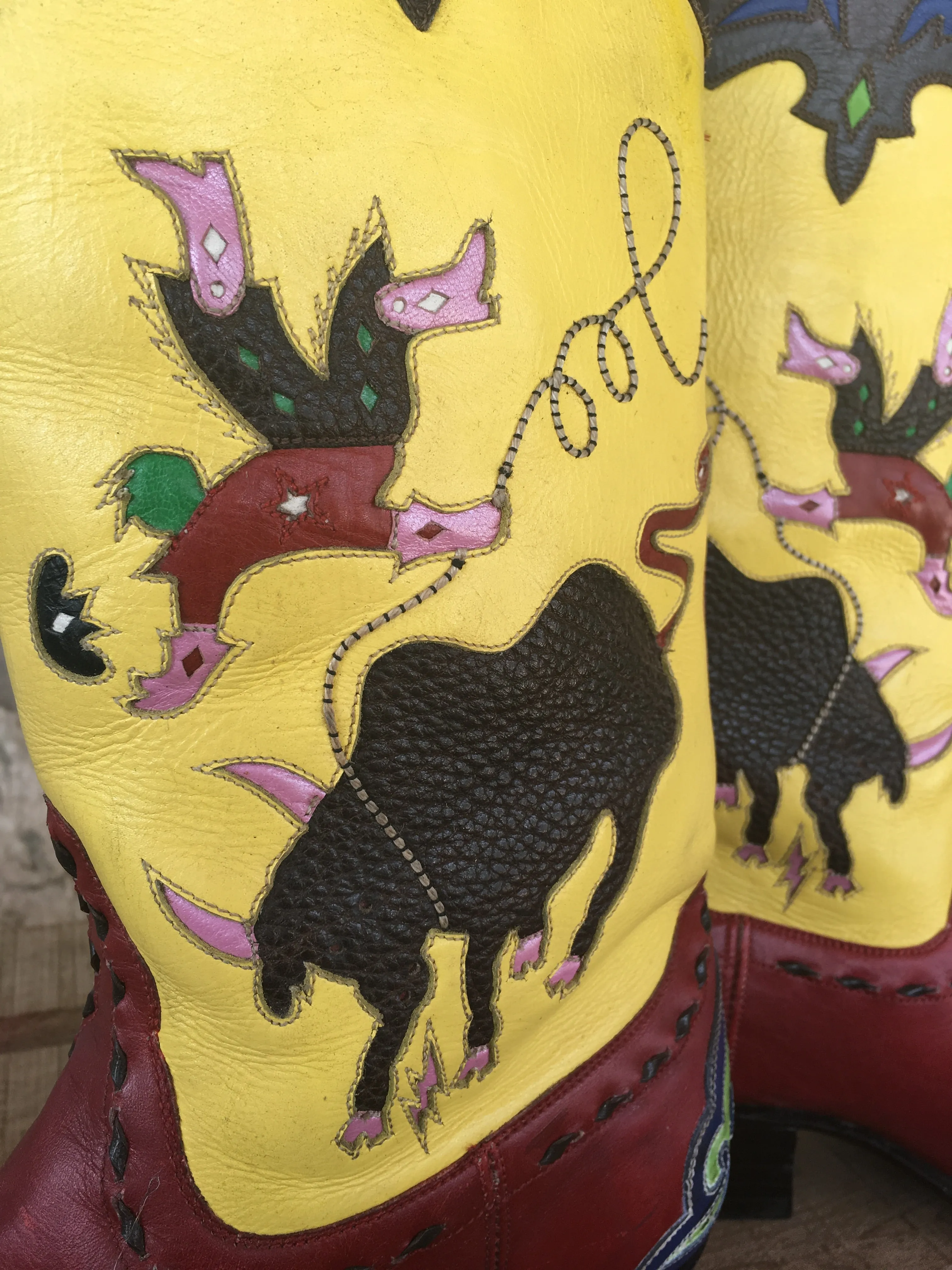 Custom Bull Rider Boots 6.5C Vintage