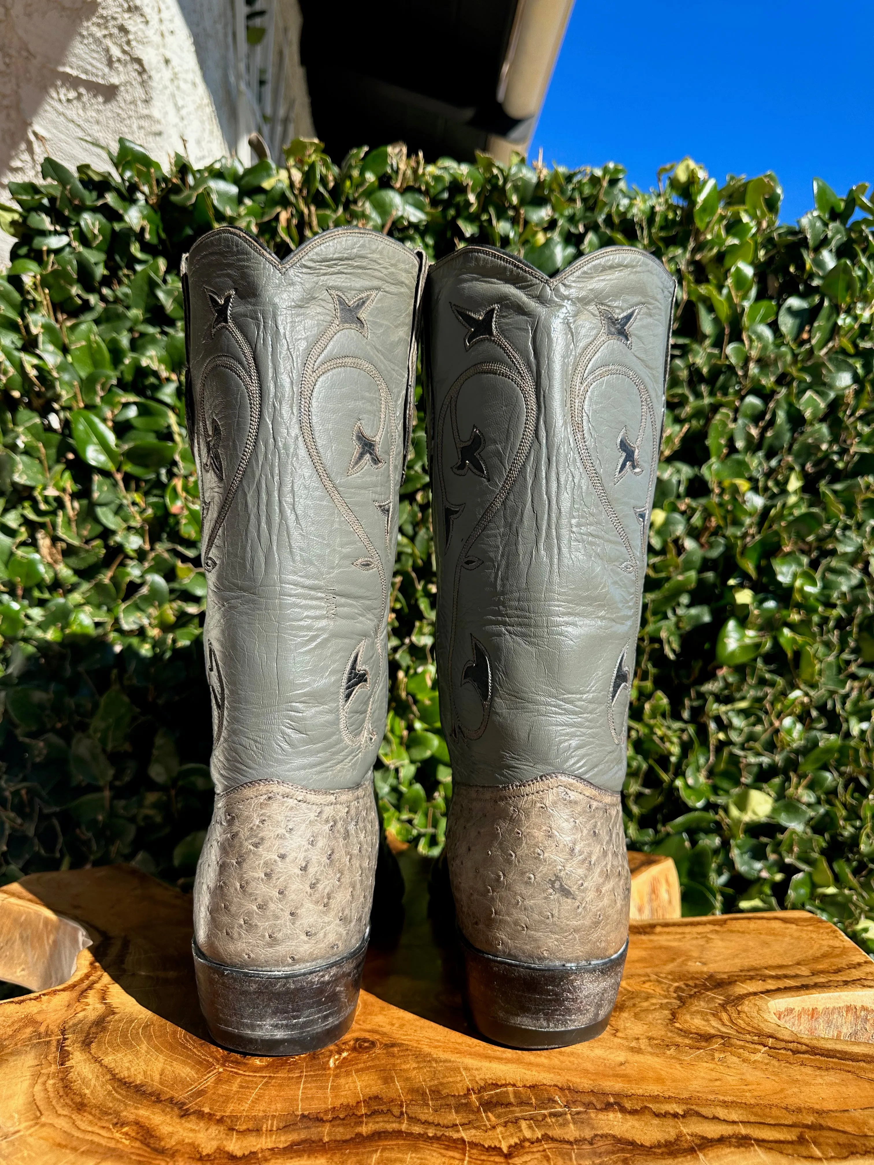 Custom Full Quill Ostrich Cowboy Boots size 11 D