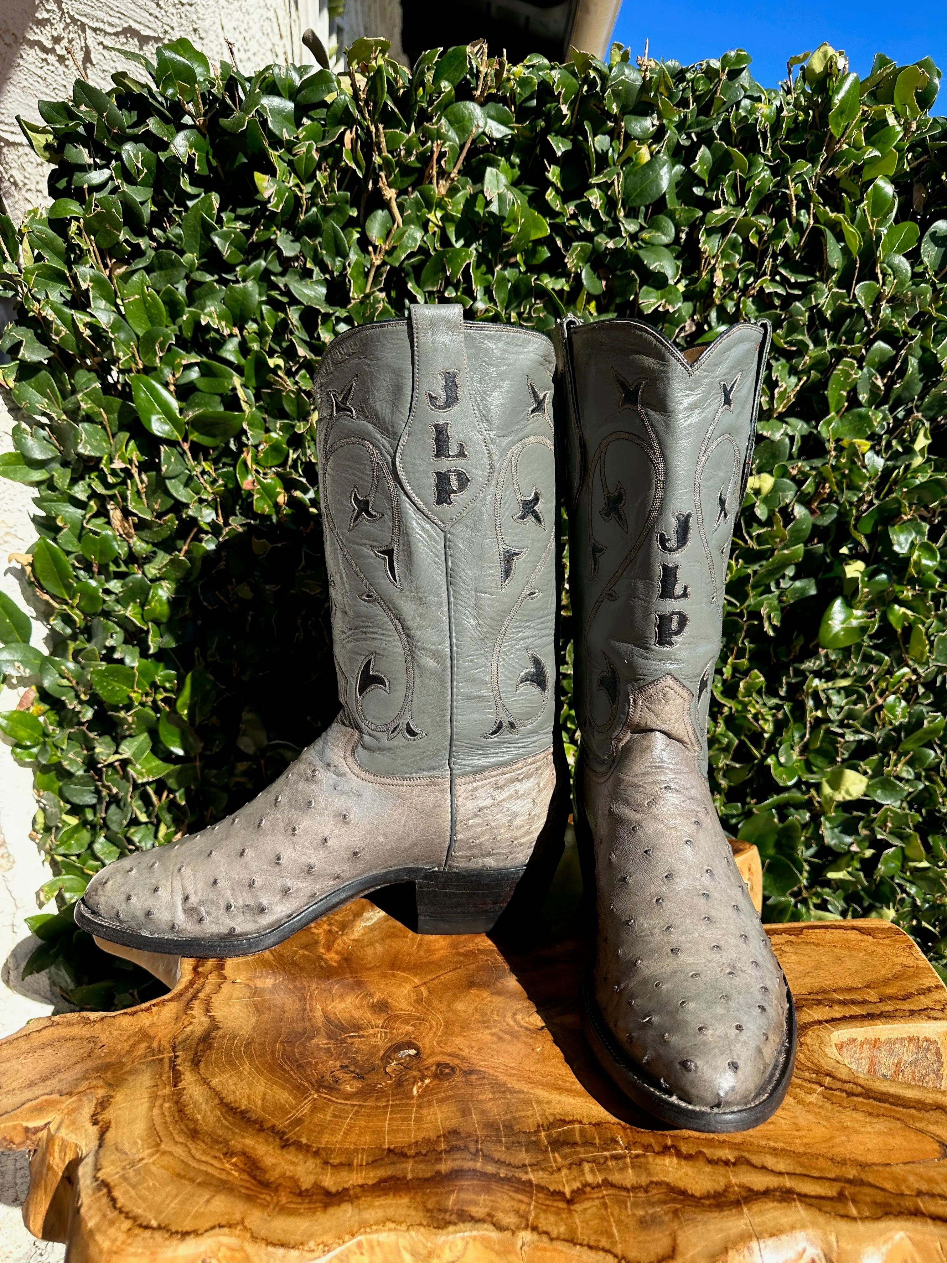 Custom Full Quill Ostrich Cowboy Boots size 11 D