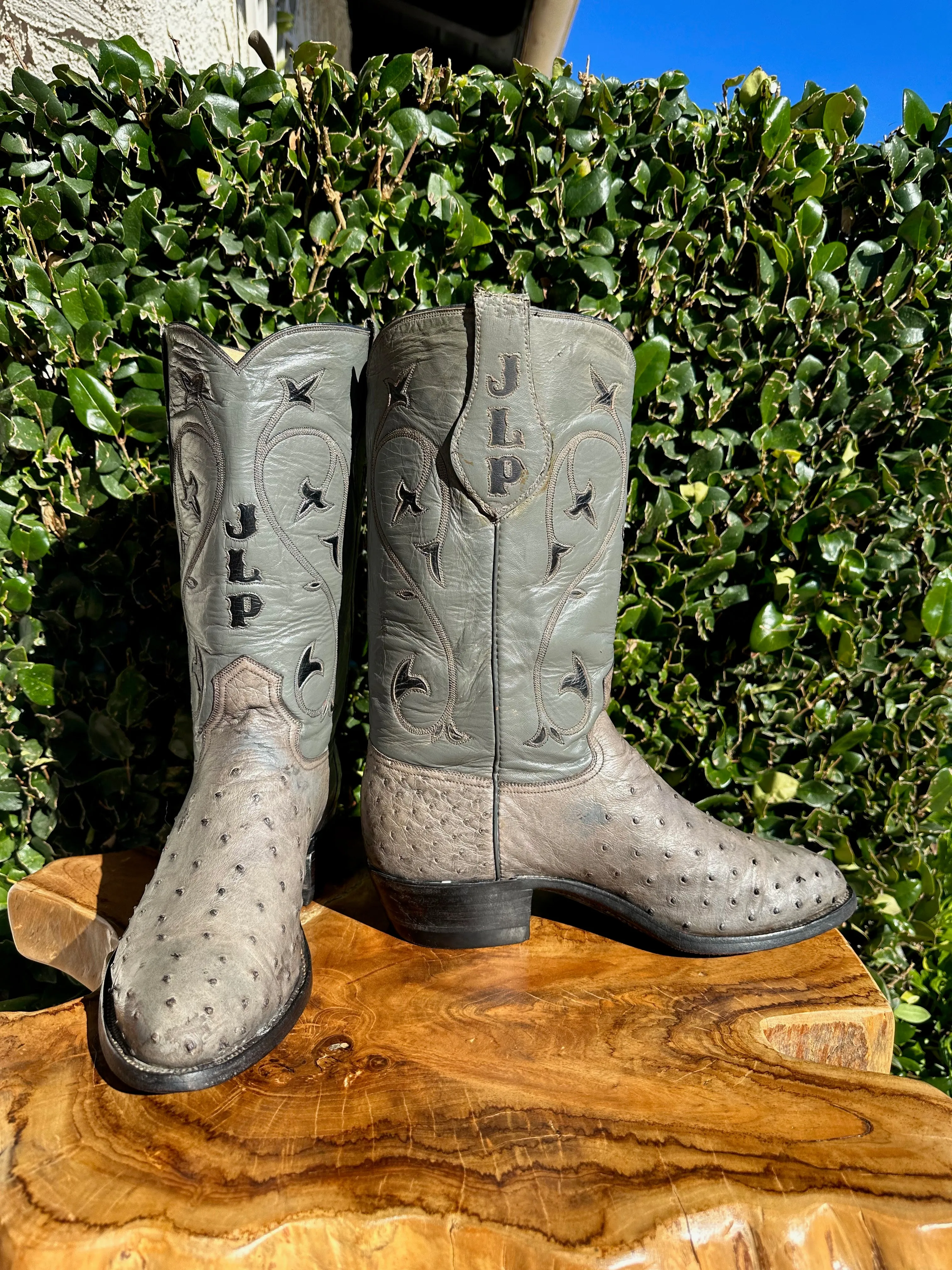 Custom Full Quill Ostrich Cowboy Boots size 11 D