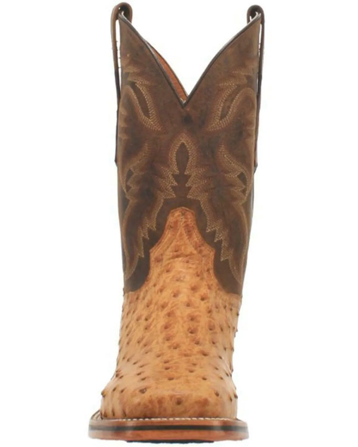 Dan Post Men's Kershaw Exotic Ostrich Skin Western Boot Wide Square Toe - Dp4951