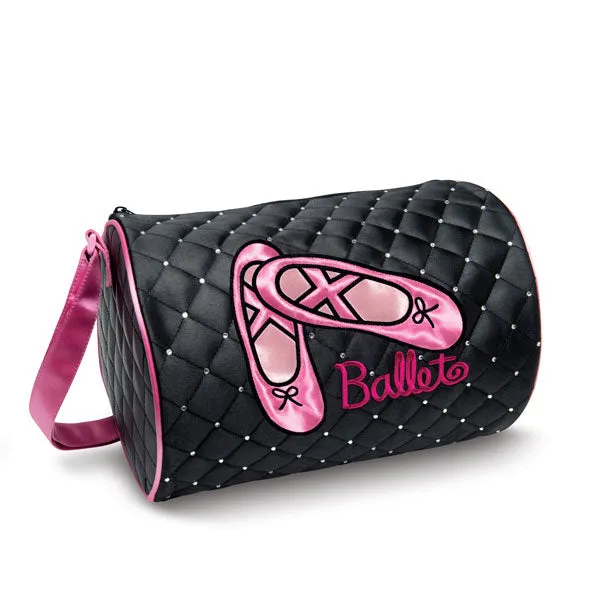 Danshuz Quilted Rhinestone Ballet Duffle Dance Bag