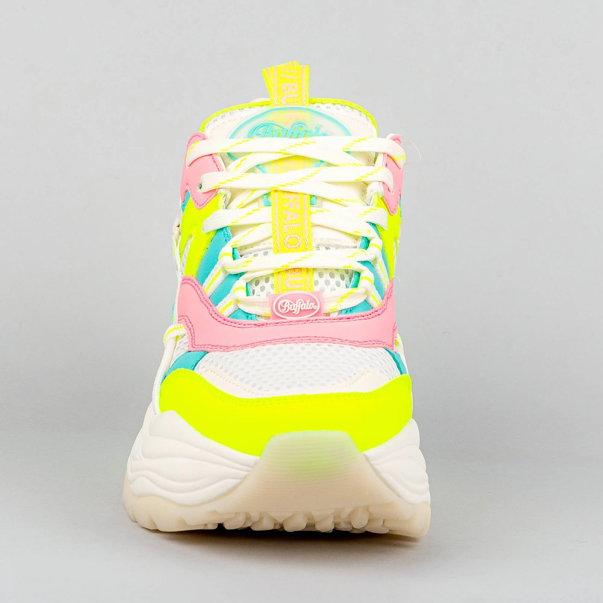 Dámske tenisky Buffalo Sneaker Low Triplet Hollow White / Neon Multi
