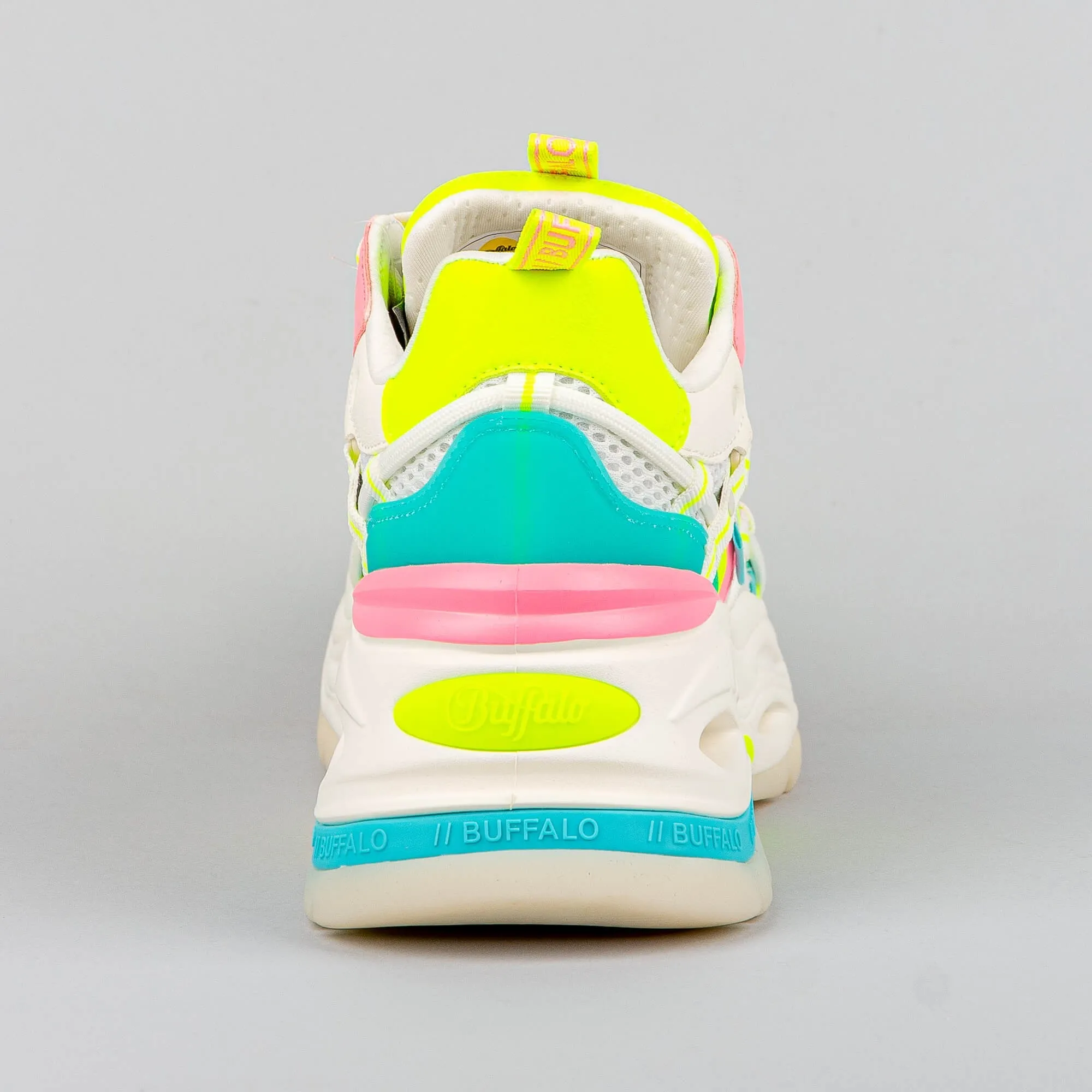 Dámske tenisky Buffalo Sneaker Low Triplet Hollow White / Neon Multi