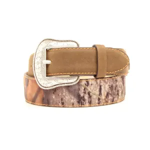 Double Barrel Toddler Boys' Belt 1 1/4" Mossy Oak Camo "Buckshot" Boot Matcher Belt