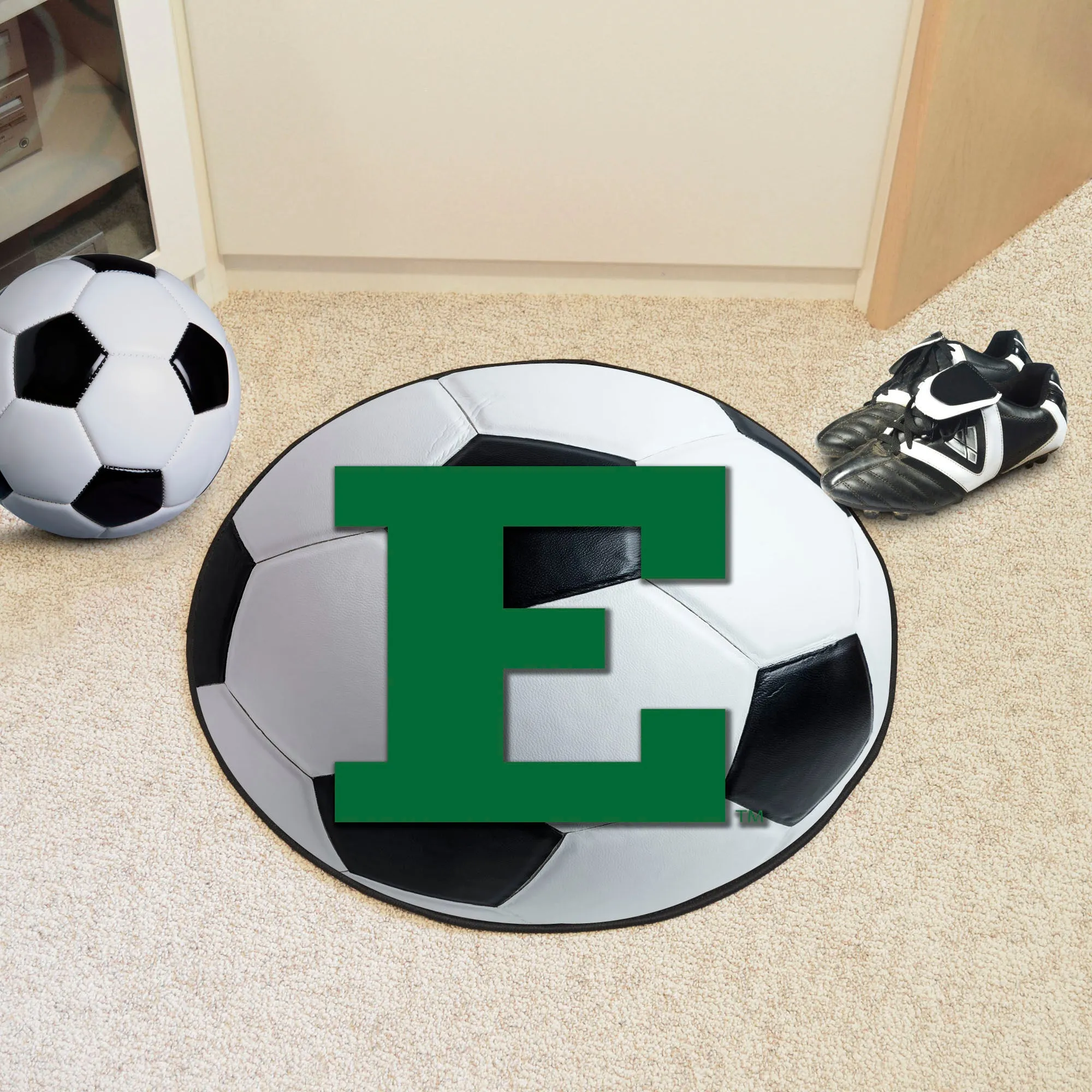 Eastern Michigan University Soccer Ball Mat