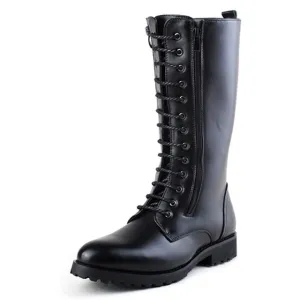 ERRFC Hot Selling Black Men Martin Boot Black Lace Up Cowboy Motorcycle Boots Men Knee High Boot Trend Leisure Shoes
