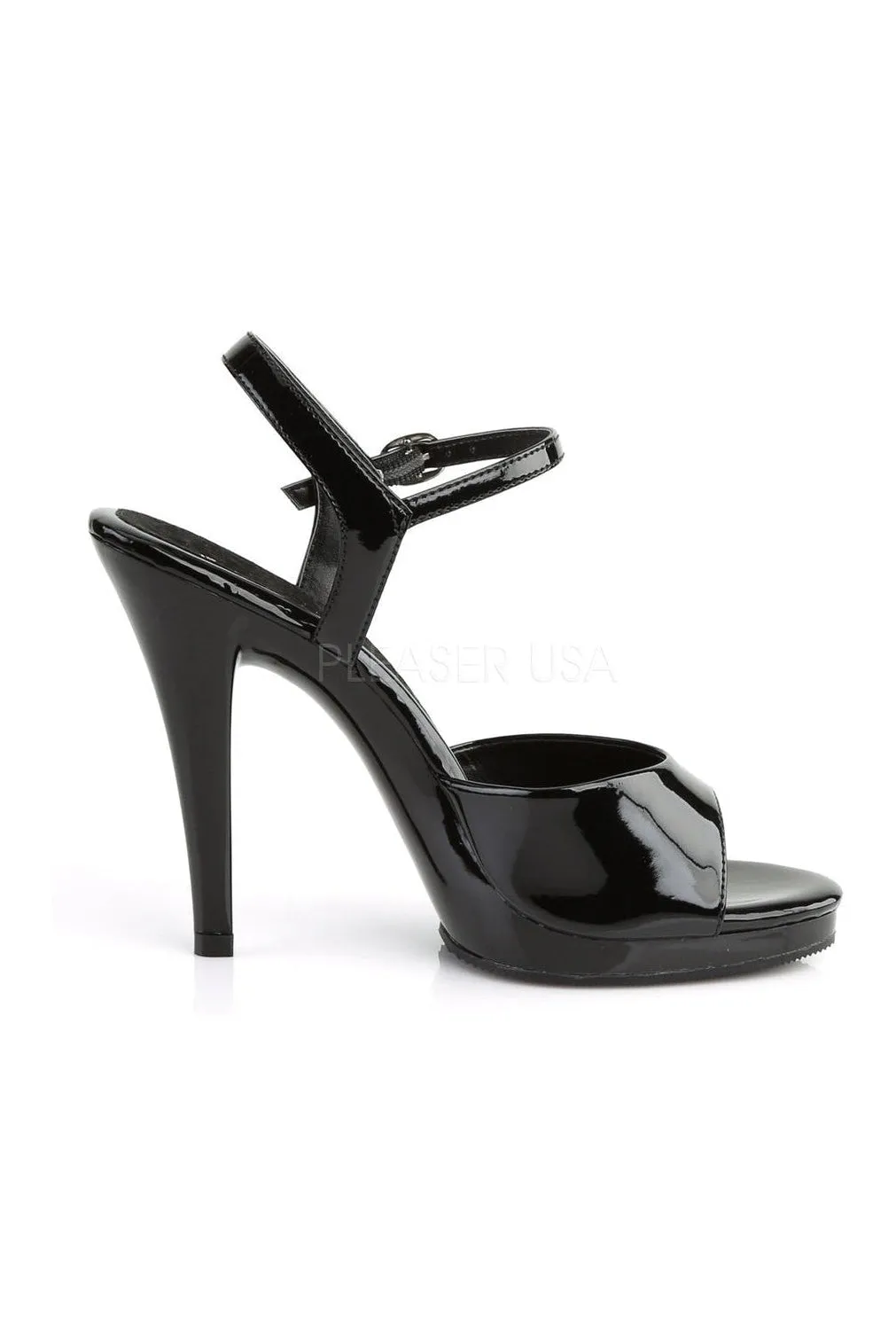 FLAIR-409 Sandal | Black Patent