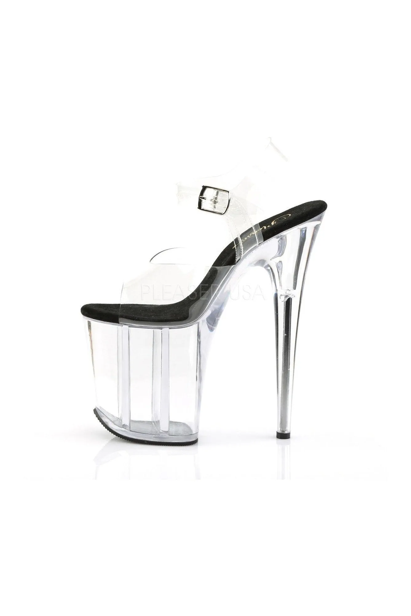 FLAMINGO-808 Platform Sandal  | Black Vinyl