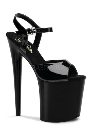 FLAMINGO-809 Platform Sandal  | Black Patent