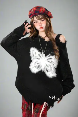 Flutter Fray Knit Sweater