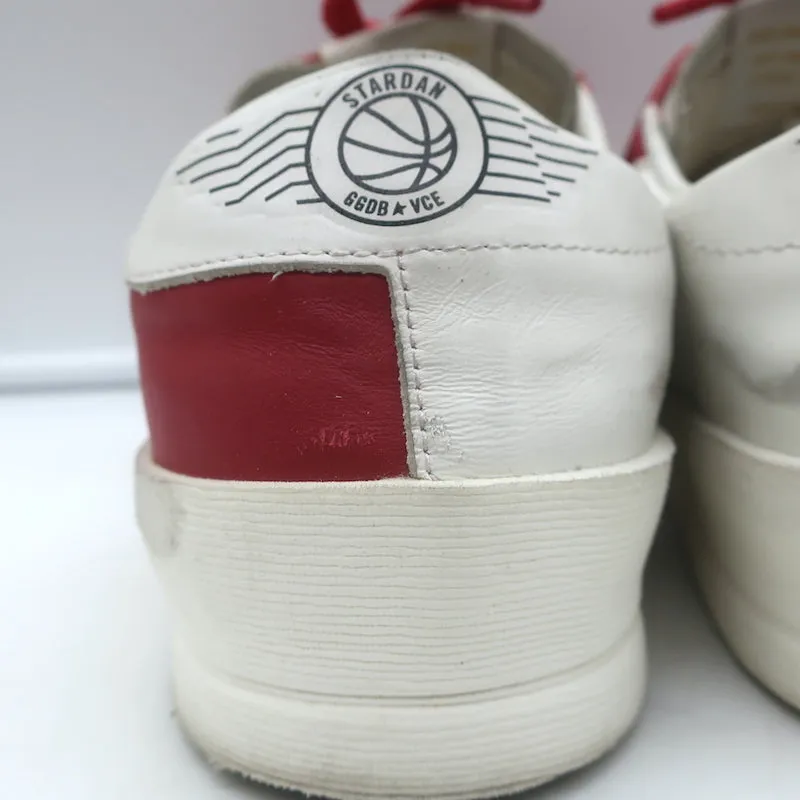 Golden Goose Stardan Low Top Sneakers Red & White Leather Size 37