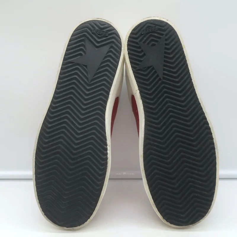 Golden Goose Stardan Low Top Sneakers Red & White Leather Size 37
