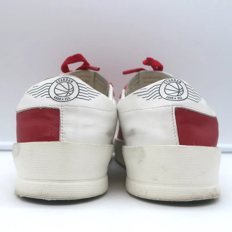 Golden Goose Stardan Low Top Sneakers Red & White Leather Size 37