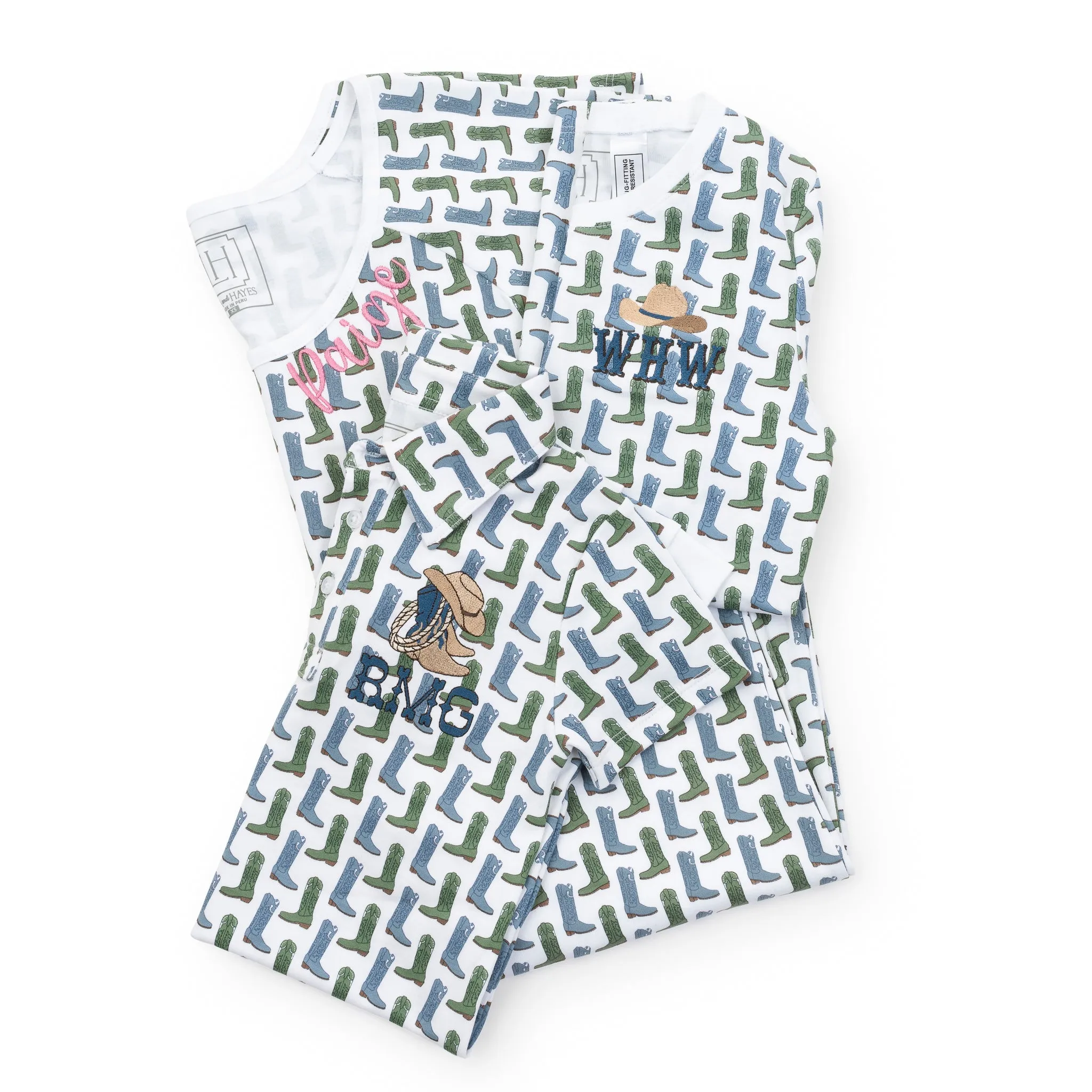 Grayson Boys' Pajama Pant Set - Cowboy Boots