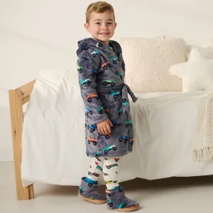 Hatley Monster Trucks Dressing Gown F24mtk225