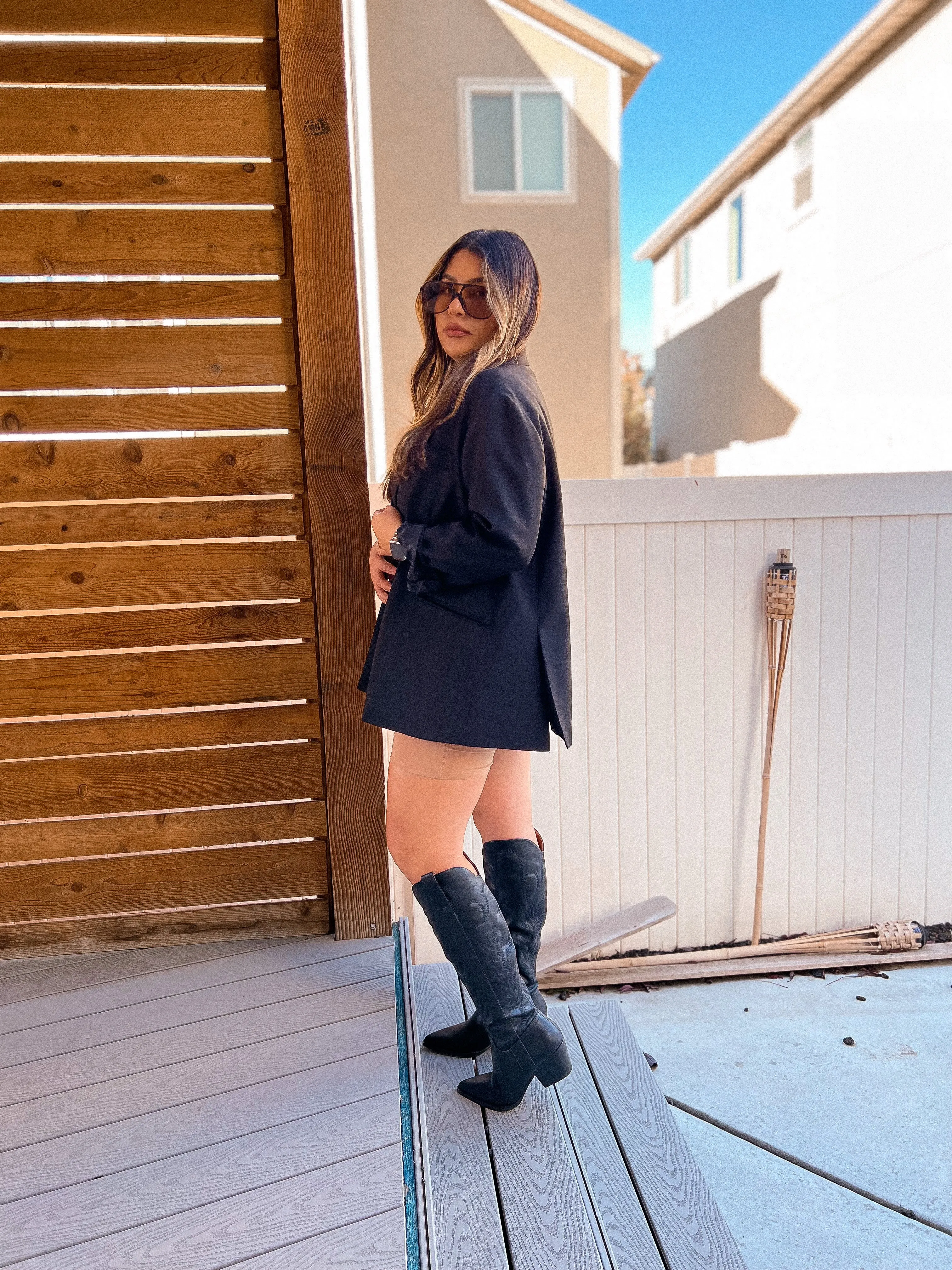 hella bella cowboy boots (BLACK)