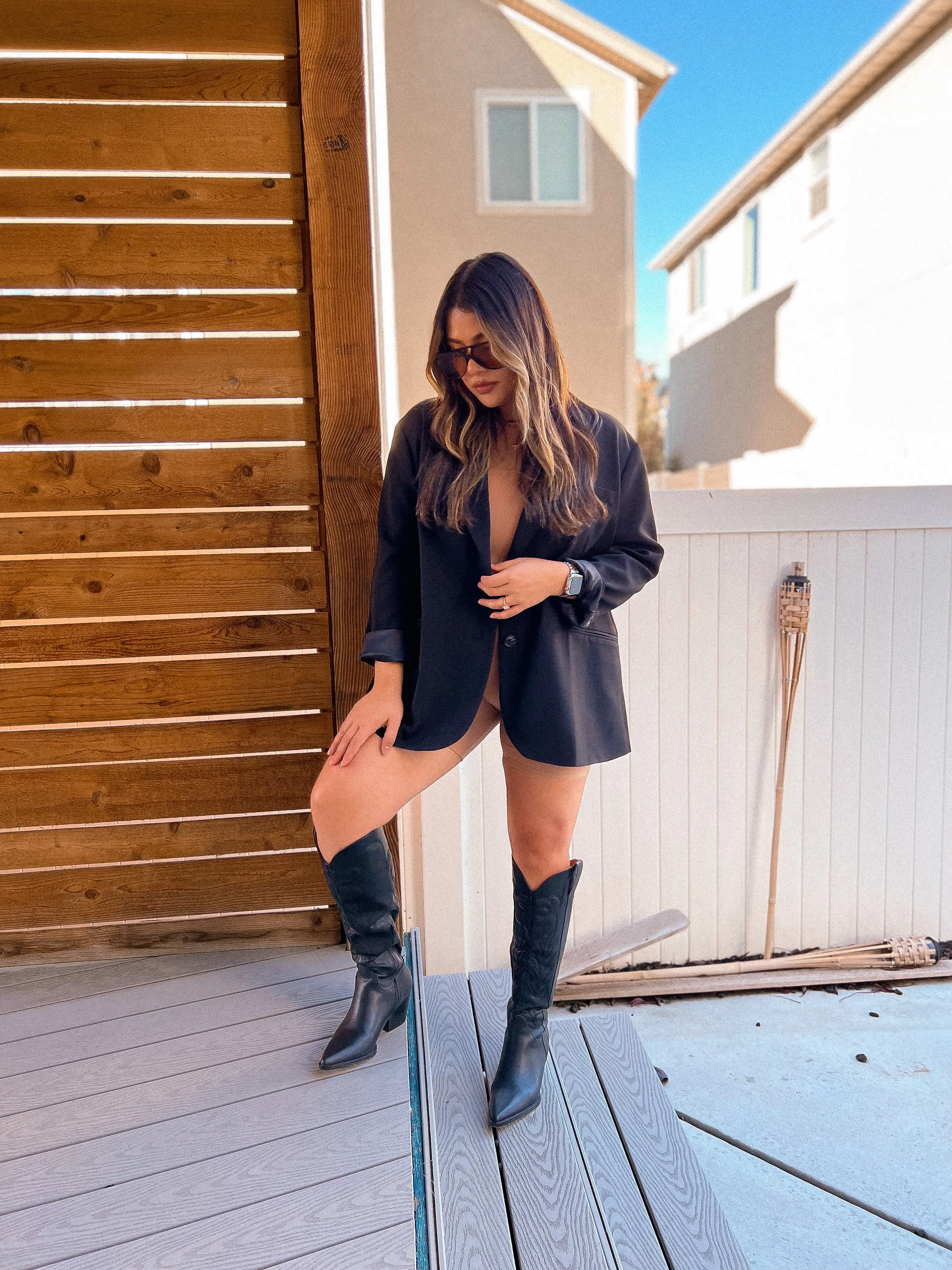 hella bella cowboy boots (BLACK)