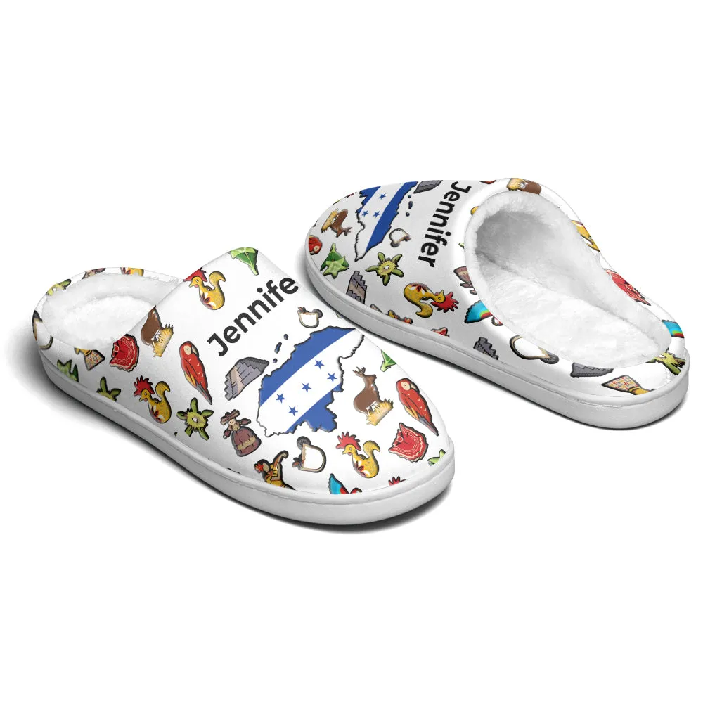 Honduras Customized Slippers With Honduran Flag And Symbols