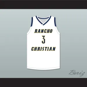 Isaiah Mobley 3 Rancho Christian School Eagles White Basketball Jersey 2